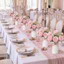 6 Sets Wedding Floral Centerpiece for Table Decor, Light Pink