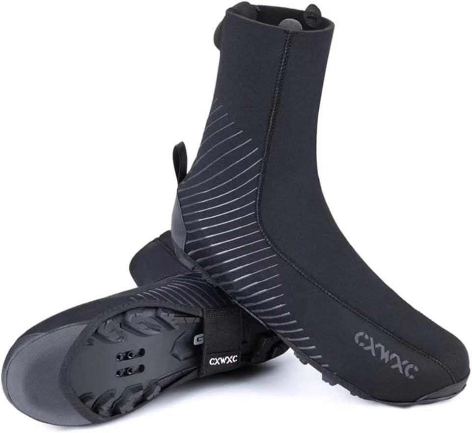 LOVTRAVEL New Thick Warm Winter Cycling Overshoes Neoprene Waterproof Windproof Bike Shoe Covers Men Women MTB Road Bicycle Booties Case (Small)