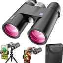18x50 HD Binoculars for Adults High Powered with Phone Adapter,Tripod and Tripod Adapter - BAK4 Prism Waterproof Binoculars with Clear Low Light Vision for Bird Watching,Travel,Concerts