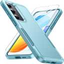 FNTCASE for Samsung Galaxy S25 Case: Dual Layer Heavy Duty Phone Protective Cover Shockproof Rugged with Non-Slip Textured - Military Drop Protection Bumper Tough - 2025, 6.2 Inch Mint Green