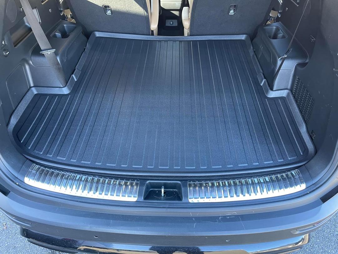 Premium Cargo Liner for Kia Telluride S LX EX SX 2020-2025 - 100% Protection - Custom Fit Car Trunk Mat - All-Season Black Cargo Mat - 3D Shaped Laser Measured Trunk Liners for Kia Telluride
