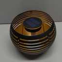 MAYSAK Solar Lantern Table Lamps with Amber Twinkling Glow, Waterproof Metal Landscape Fixture Dusk to Dawn for Outdoor Garden Tables, Balcony, Walkways, Bar Tabletop Create Romantic Ambiance