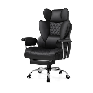 GTRACING Gaming Chair, Office Chair with Pocket Spring Lumbar Support, Ergonomic Comfortable Wide Office Desk Computer Chair with Outward Fixed Soft Armrests and Footrest (PU Leather, Black)