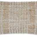 Signature Design by Ashley Hathby Casual Indoor Striped 22 x 14 Inches Pillow with Zipper Closure, Light Brown & White