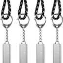 Survival Whistles 4-Pack & 6-Pack, Upgraded Aluminum Emergency Safety Whistle with Lanyard and Keychain, Waterproof & Unbreakable for Hiking, Camping, Dog Walking, Coaching, Emergency Kits