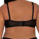 Smart & Sexy Women's Mesh Plunge Bra (Black), Size 36D