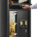 5.8 cu ft Large Fireproof Drop Safe Box for Business, Anti-Theft Money Drop Slot Safes with Digital Keypad and Spare Keys, Heavy-duty Cash Depository Lock Safe for Home Office Retail Store Business
