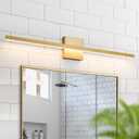 Epinl Gold Bathroom Vanity Light - 31.5 inch Brushed Gold Bathroom Light Fixture Over Mirror 22W LED Dimmable Wall Sconce Lighting Fixture for Bathrooms Bedroom