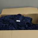 Whale Flotilla Flannel Fleece Queen Size Blanket for Bed, Soft Fluffy Velvet Bedspread Coverlet with Decorative Vintage Pattern for All Season, Warm and Lightweight, 90x90 Inch, Navy Blue