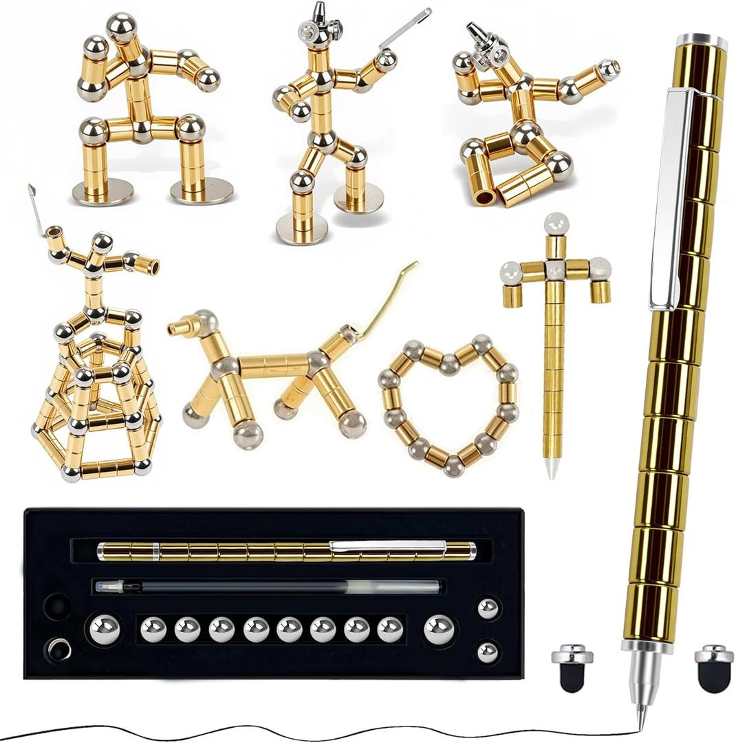 Fidget Pen, Decompression Magnetic Pen, Cool Fidget Toys for Stress and Anxiety Relief, Sensory Toys Best Gifts for Teenage Boys, Ideal Gift for 8-13 Years Old, Novelty Gifts for Teen and Adults