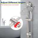 NearMoon Shower Slide Bar with Height/Angle Adjustable Handheld Shower Holder, Bathroom SUS 304 Stainless Steel Shower Head Holder for Bath (Adhesive, Brushed Nickel)
