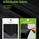 Pureegg Spandex Tablecloth 6ft - 2 Pack, Fitted and Tight Cloth for Rectangle Table, Wrinkle-Free and Stretch Table Cover for Party, Wedding, Banquet and Birthday, Black