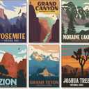 6 Pack Paint by Numbers Kit for Adults Beginners - 10x14 Inch National Park Adult Paint by Number Kits on Canvas, DIY Acrylic Oil Number Painting Kits for Adults, Perfect for Gift Home Decor