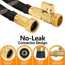 Garden Hose 100ft, 2026 Ultra Lightweight Water Hoses w/10 Function Spray Nozzle and 3/4" Brass Fittings- Durable, & Flexible Water Pipe for Yard, Lawn, Outdoor & Gardening(Black Rose gold)
