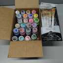 FolkArt 99445 24 Bottle Acrylic Craft Paint Set with 10 Pack of Brushes, 2oz, Colors May Vary