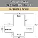 ENVEHUG Loveseat Sofa Cover for 2 Cushion Couch Water Resistant Slipcover Furniture Protector Washable Couch Cover with Non Slip and Elastic Straps for Kids Dog Cat Pet (Khaki, 104x76)