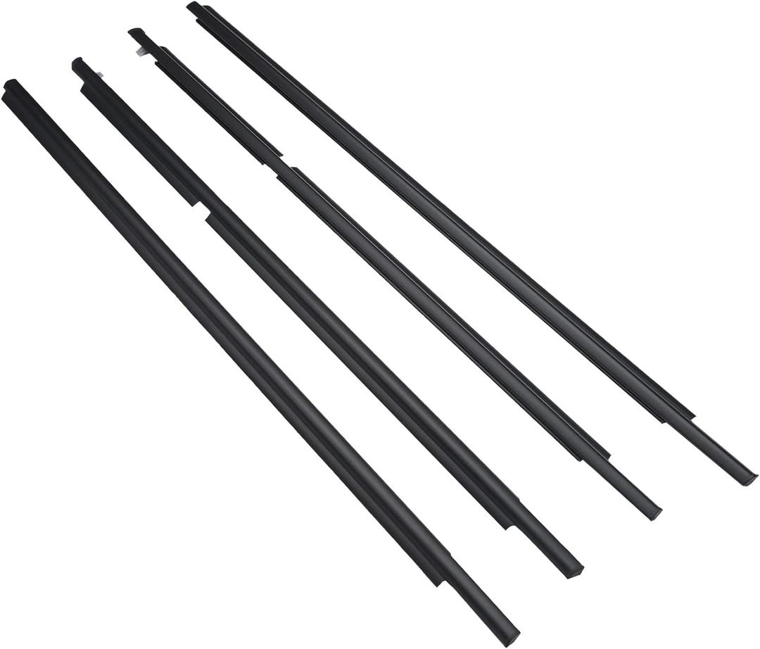 ZONFANT Car Outer Door Four Window Glasses Molding Trim Weatherstrip Seal Belt Kit Compatible with Toyota Vehicle 2003-2009 4Runner, Replace#68161-35060 68162-35060 68163-35030 68164-35030