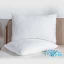Sleep Shredded Memory Foam Pillows, Adjustable Bed Pillows for Side, Back or Stomach Sleepers, Queen Size Neck Support Pillow with Washable Removable Cover (2 Pack)