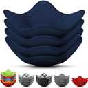 4 Pcs Microwave Bowl Cozy Holders  Deep Navy Blue Microwave Bowl Holders for Hot Food, Protect Hands from Hot Dishes  Soft & Heat-Resistant Fabric for Safe Heating & Convenient Use in the Kitchen