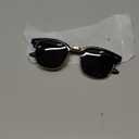SOJOS Retro Semi Rimless Polarized Sunglasses Horn Rimmed UV400 Glasses SJ5018, Yellow Tortoise Frame/Green Lens
