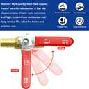 3/4 Inch PEX Ball Valves,12 Pcs PEX Brass Full Port Shut Off Ball Valve, Brass Full Port Quarter Turn Crimp Pex Valves for Hot and Cold Water