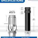 GAsupply 12x1.5 Lug Nuts Spline, Closed End Chrome Acorn Tuner Lug Nuts 1.38" 35mm Tall Conical Seat 60 Degree for Aftermarket Wheels, Pack of 20+1 Spline Tuner Socket Key