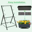 Homdox 5-Tier Elevated Garden Bed with Lockable Caster Wheels - Freestanding Vertical Raised Bed with 5 Garden Planter Boxes- Perfect to Grow Vegetables Herbs Flowers Indoor(Black)