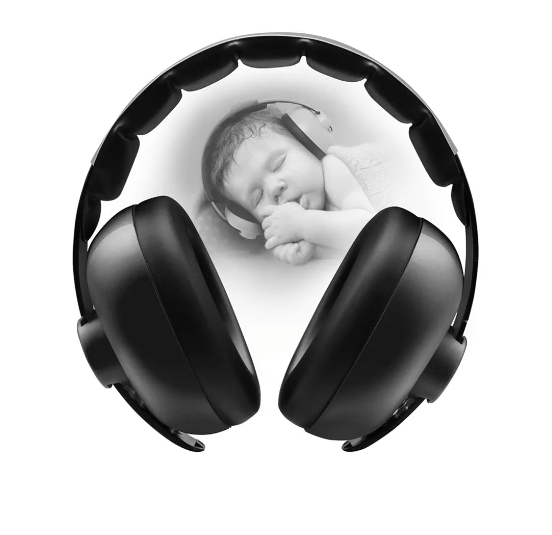 Baby Headphones Noise Cancelling Headphones for Babies for 3 Months to 3 Years (Black)