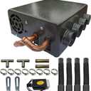 XuSha 8000 BTU 4 Ports 12 Volt Universal Car Truck Fan Heater Air Heater Diesel Portable Parking Heater Low Profile Universal Auxiliary Cab Heater