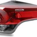 Halogen Tail Light Outer Compatible With 2016 2017 2018 Toyota Rav4 Right Passenger Side Rear Taillight NON-LED without Bulb Replace 815600R061