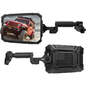 JOYTUTUS Mirrors Doors Off for 2018-2023 Wrangler JL/JLU & Gladiator JT (NOT FIT 2024 2025 Wrangler & Gladiator JT), Adjustable Anti-Vibration Design with Universal Ball Adapter for Phone Mounts