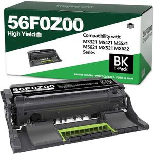56F0Z00 Black Imaging Unit (1-Pack) Compatible Replacement for Lexmark 56F0Z00 Imaging Unit MS321 MS521 MS321dn MS421dn MS421dw MS521dn MS622de MX321adn Printer