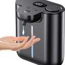 Automatic Soap Dispenser,9 Levels Liquid Soap Dispenser for Kitchen, RechargeableTouchless Liquid Hand Soap Dispenser for Bathroom,16.9oz/500ml,1200mah Rechargeable,Wall Mount & Countertop