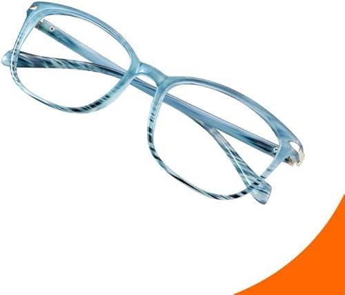 VisionGlobal Anti-Fog Blue Light Blocking Glasses for Women, Anti Eyestrain, Computer Reading, TV Glasses Size +0.00