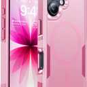 Magnetic for iPhone 17 Case Military-Grade Dual-Layer Shockproof, Heavy Duty Rugged Protection Phone Case [Fit for MagSafe] Anti-Fingerprint Anti-Scratch for iPhone17 Cover 6.3", Pink