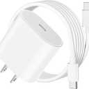 20W USB C Fast Charger for iPad Pro 13/12.9/11 inch, iPad A16/10th Generation, iPad Air 11/13 inch/5th/4th, iPad mini 6th/7th, iPad Charger Fast Charging Block with 6.6ft USB C to C Charger Cable (White)