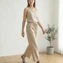 Cotton Linen Pants for Women Casual Wide Leg Trousers with Pockets | High Waist, Drawstring Elastic Waist, Palazzo Pants, Lightweight Lounge, Work Lounge Pant Beach Vacation size L