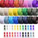 Syhood 24 Colors Zipper Repair Kit, #5 Nylon Coil Sewing Zippers Sewing Supplies Zipper Tape Zippers by The Yard with 96 Pcs Zip Pulls Sliders Purse Hardware for Bags Making(24yard,Colorful)