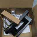 Probrico 2 Pack| Square Privacy Door Levers Matte Black Bed Bath Door Handles, Keyless Interior Door Lockset Heavy Duty Leversets for Left or Right Handed Doors