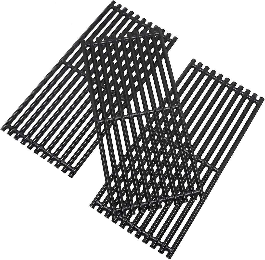 Criditpid Grill Grates for Charbroil Commercial Tru Infrared 3 Burner 463242516 463242515 G474-0017-W2 G466-0025-W1A, 17" Cast Iron Cooking Grates Replacement Parts for Char-Broil 466242615, 463243016