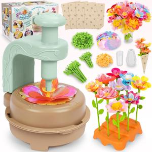 Toyly Fabric Flower Bouquets Toys, DIY Craft Kits Toys for Kids - Flowers Market Toy, Build Your Flower Bouquet, Arts & Crafts for 4+ Year Toddler Girl, Educational Activity Preschool B-Day Gifts