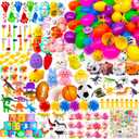 GOAUS Easter Eggs Fillers Party Favors for Kids 220 pcs, Small Toys Prizes with 100 Surprise Eggs for Filling, Goodie Bags Stuffers