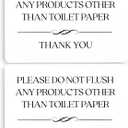 Do Not Flush Toilet Sign 2-Pack (White Acrylic 5 x 3.5 in) - Do Not Flush Anything Except Toilet Paper Sign - Bathroom Signs for Business - Airbnb Signs