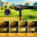 Solar Spot Lights Outdoor Waterproof IP65, [8 Pack/100 LED/4 Modes] Solar Landscape Spotlights, Auto On/Off High Lumens Spot Lights for Yard Garden Pathway(Warm White)