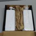 Modern Silver Shampoo and Conditioner Dispenser (21 oz, Pack of 3) Refillable Pump Bottle Set Empty Shower Plastic Bottles with Pump for Bathroom Body Wash Soap and Shower (Sliver&white)