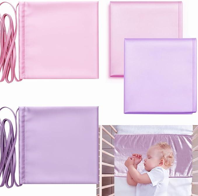 2 Pcs Satin Bassinet Sheet Baby Hair Protect Soft Silk Feeling Sheet Baby Bassinet for Rectangle Cradle Pad Mattress Newborn Infant (Pink)