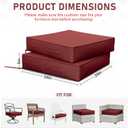 Patio Chair Cushions 24 x 24 x 5 Inch Waterproof Outdoor Seat Cushions for Patio Furniture, Outdoor Sofa Couch Pads with Ties & Handle, Set of 2, Burgundy