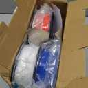 SUNLU PETG Filament 1.75mm 4KG Bundle,Less Stringing and Good Layer Adhesion,Individually Vacuum Packed, 3D Printer Filament 4kg,1kg per Spool,Pack of 4, 4 Colors,Black+White+Klein Blue+Red