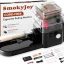 Cord-Free Automatic Cigarette Rolling Machine Electric Roller Cone Loader Machine, Filler Roller Packer for Preroll Cones, Pre Rolled Cigarette Tubes, with Removable Rolling Tray, Cigarette Holder Case