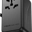 MOMAX 5-in-1 Universal Travel Adapter, GaN 140W International Power Adapter, 3 USB-C PD Fast Charging & 1 USB-A QC, 1 AC, All-in-one International Plug Adapter for Travel European UK AUS JP